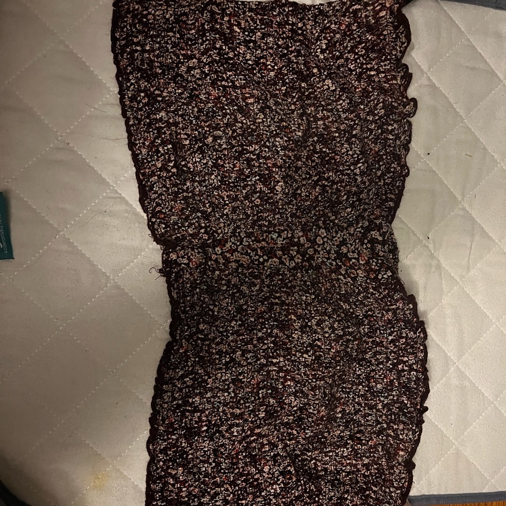 Maroon floral crop top